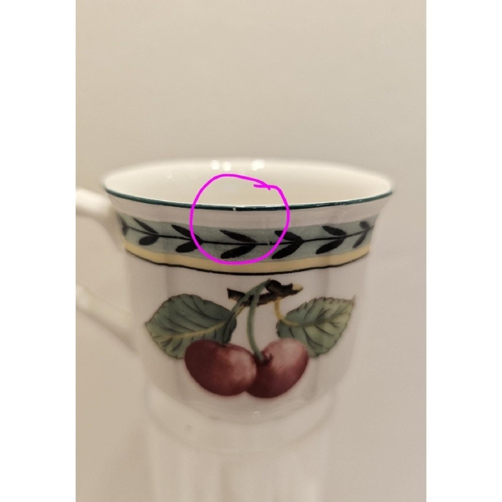Villeroy & Boch Cascara Fruit Demitasse Espresso Cup Set Of 7 - Picture 3 of 8